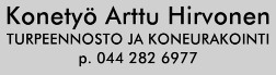 Konetyö Arttu Hirvonen logo